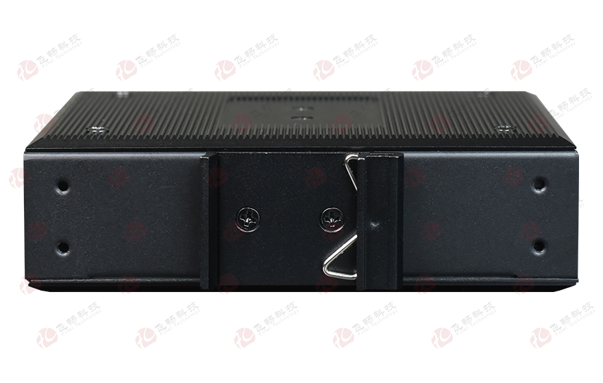 飛暢科技-網管型 工業級1路百兆光口轉4路百兆電+1路串口交換機