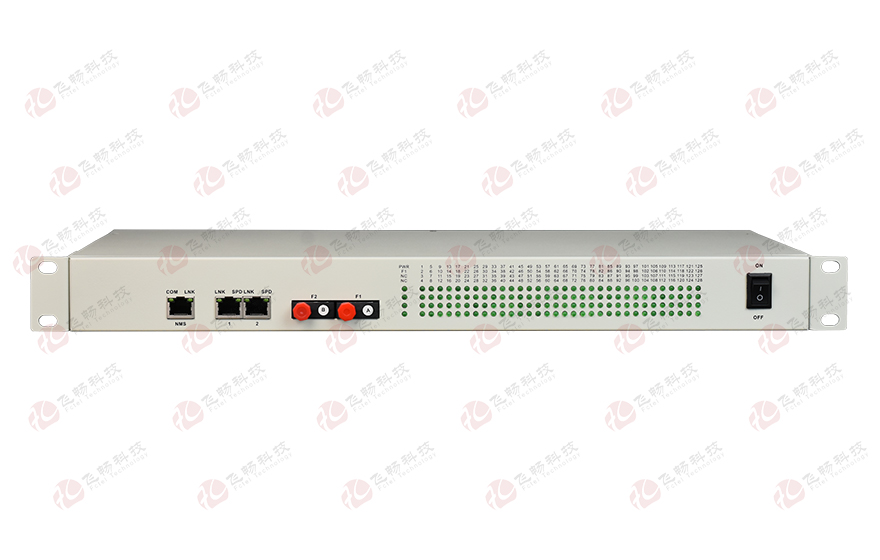 飛暢科技-19英寸機架式 128路開關量（帶LED指示） 光端機