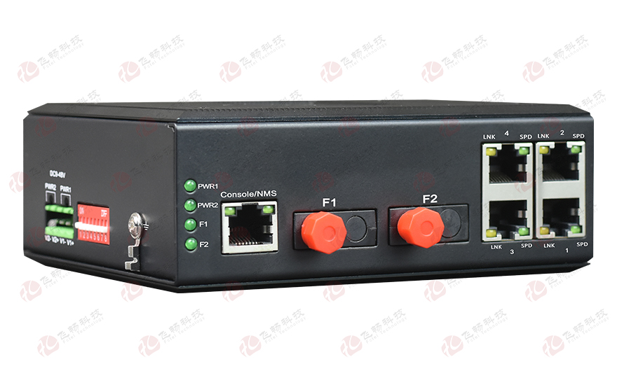 飛暢科技-4U機框式 網管型 4千兆電+2路千兆光 環網交換機