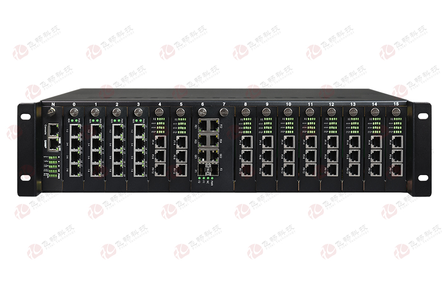 飛暢科技-多業(yè)務帶 物理隔離以太網(wǎng)（2U機框，19英寸， 1+1光備份）光端機