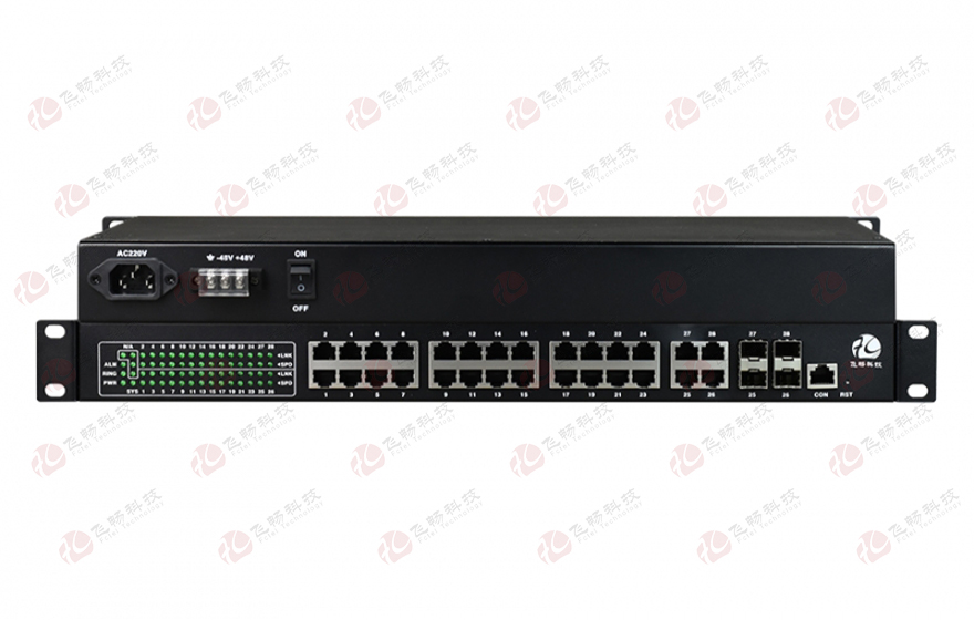 飛暢科技-非網管 工業級24路百兆電+4千兆SFP光／4千兆電 交換機