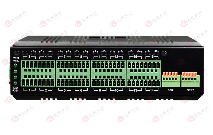 飛暢科技-工業軌式 16路RS485集線器