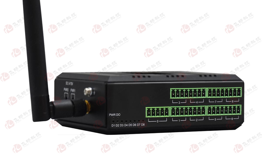 飛暢科技-工業軌式16路DI/DO/AI/AO開關量模擬量LoRa對傳設備