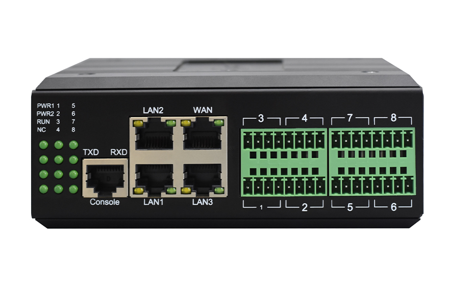 飛暢科技-4千兆(3*LAN+1*WAN) 8路串口服務器   (帶WEB與SNMP網管)