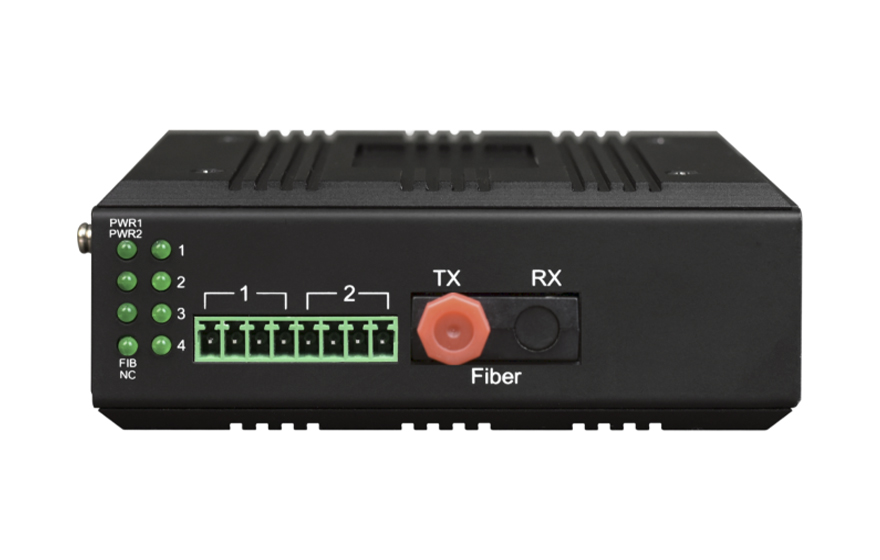 飛暢科技-工業軌式1-4路開關量 光貓/光端機