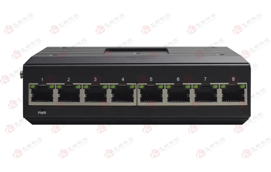 飛暢科技-工業軌式8路千兆電(支持WEB網管)交換機
