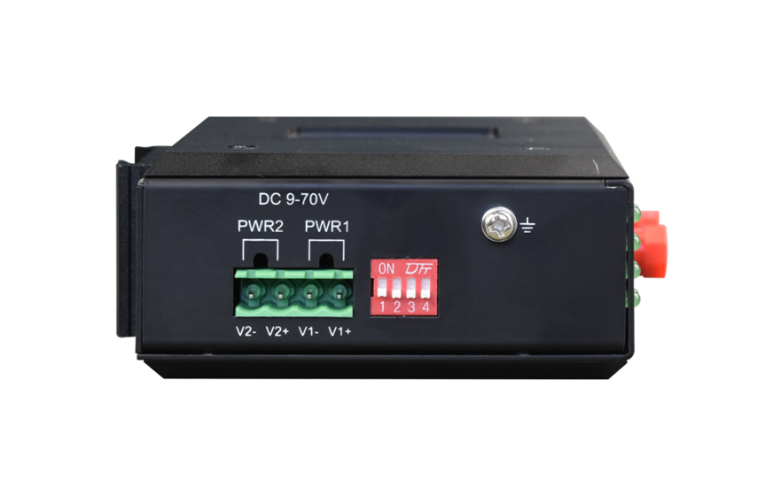 飛暢科技-工業軌式 4路模擬量+開關量+串口 混合光端機 （帶斷纖保持功能）