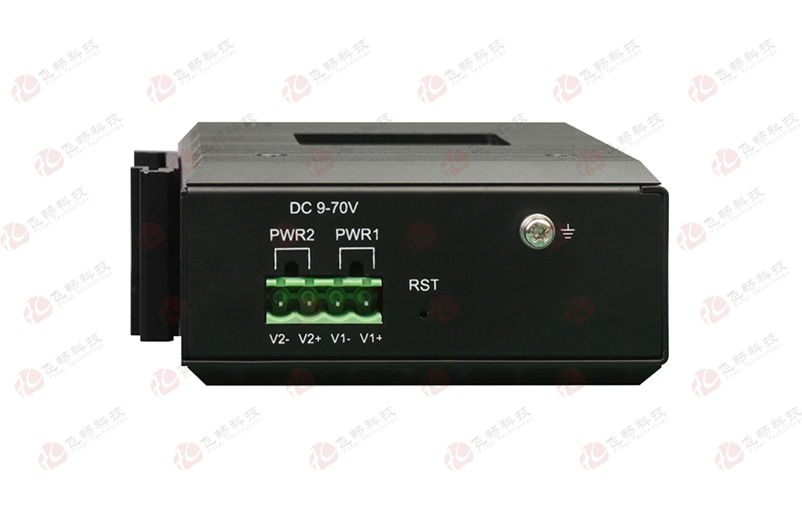 飛暢科技-工業(yè)軌式2路串口／4路開關(guān)量+4路千兆電 光端機(jī)